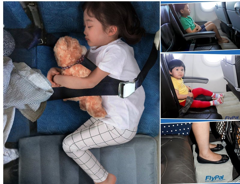 Flypal Inflatable Foot Rest Pillow for Travel, Patented 2 in 1 Design, Blow-Up Footrest Cushion for Home, Office. Airplane Travel Essential and Kids Airplane Bed - Image 5